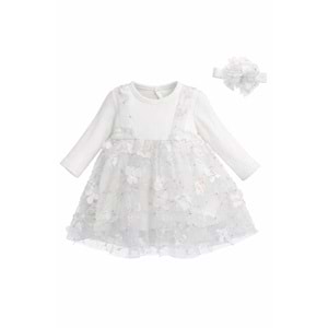 Minilay 1183 Çiçekli 2li Kız Elbise