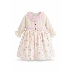 Ekol Baby EKB-100 Çiçek Desen Etekli Elbise