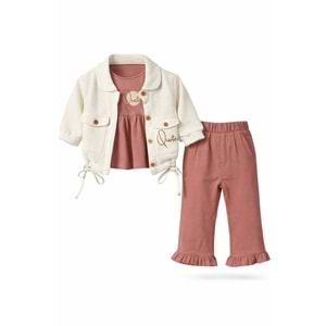 Navino 10526 Yakalı Nakışlı 3lü Takım