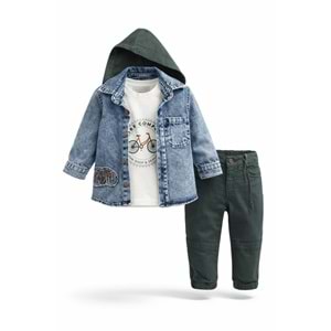 Karavan Baby 7726 Bisiklet Nakış Kot 3lü Takım