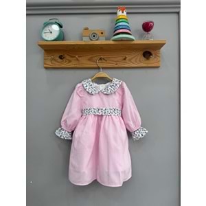 So Pearl 5015 Yaka ve Kol Ucu Çiçek Desenli Elbise