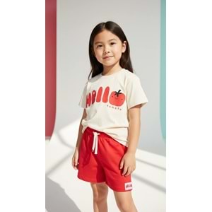 Acapella Hello Baskılı 2li Kız Şortlu Takım
