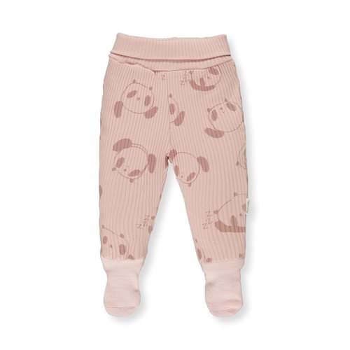 Bebetto T-3211 Panda&Love Kaşkorse Çoraptolon GÜL KURUSU 6-9 Ay