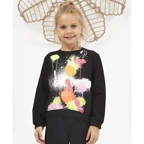 Cichlid 3601-008 Çocuk Sweatshirt 8 Yaş SİYAH
