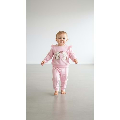 Piccola Mia Tavşan Nakışlı 2li Takım