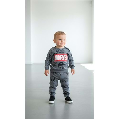 Piccola Mia Marvel Hulk Baskılı 2li Takım 18 Ay FÜME