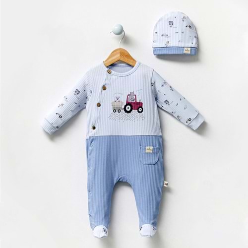 By Bubbles 3011 Farmer Yandan Düğmeli Patikli Tulum