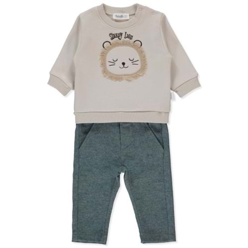 Bebetto K-4633 2 İp Sweat 2li Takım 18-24 Ay HAKİ