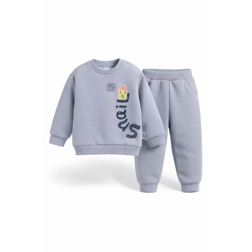 İggy 125263 Snail Nakışlı 2li Takım 12-18 Ay ZEN BLUE