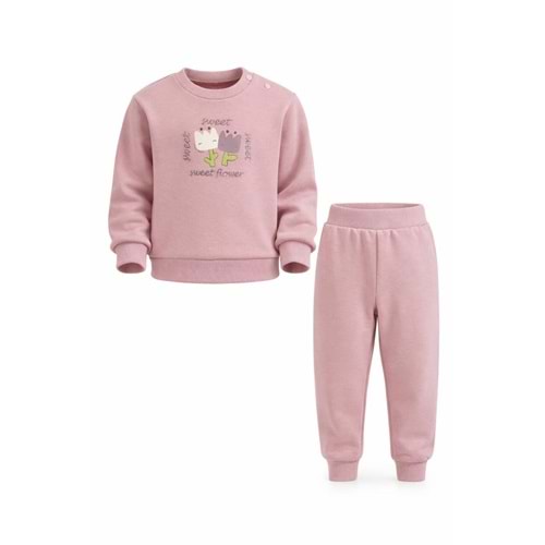 İggy 125283 Tulips Baskılı 2li Takım 9-12 Ay ROSE