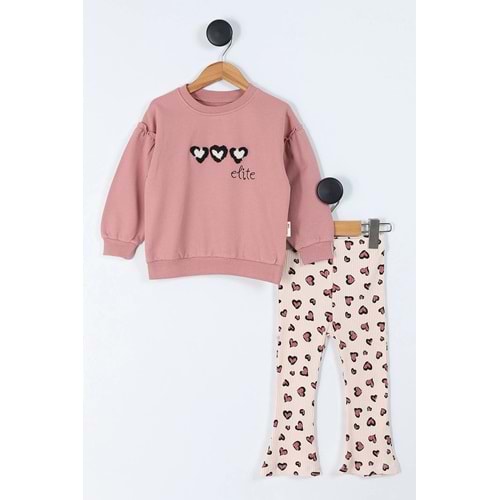 Vovido Kids Kalp Süzene 2li Takım 2-3 Yaş PEMBE