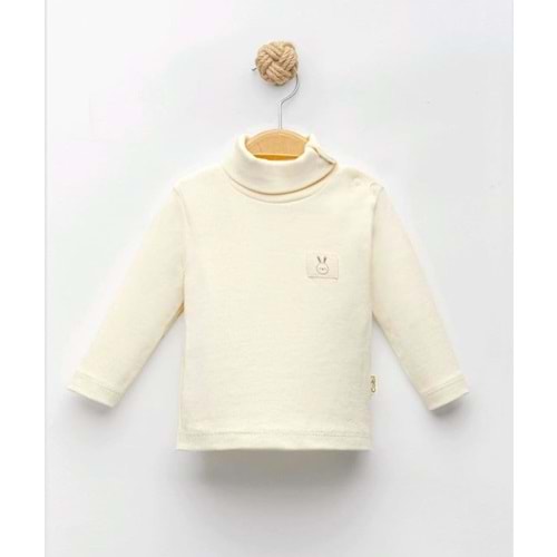 Colbi Baby 2086 Kaşkorse Tam Balıkçı Sweat 6-9 Ay Ekru