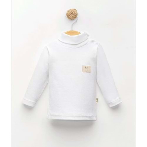 Colbi Baby 2086 Kaşkorse Tam Balıkçı Sweat 12-18 Ay Beyaz