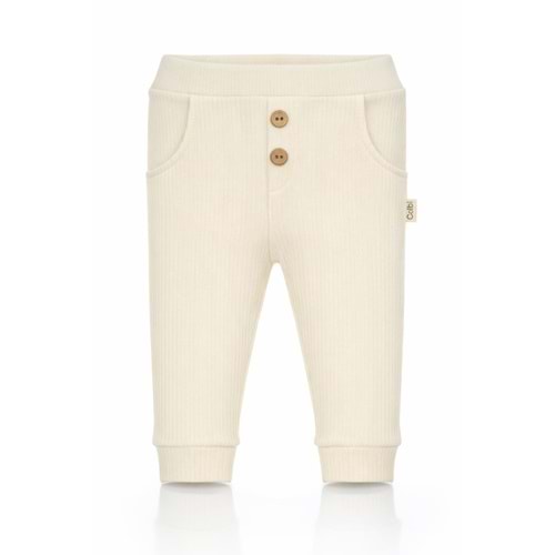 Colbi Baby 2038 Modal Cepli Düğmeli Pantolon 6-9 Ay Ekru