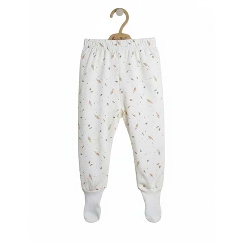 Colbi Baby 1008 Yaprak Desenli Çoraplı Tek Alt 6-9 Ay