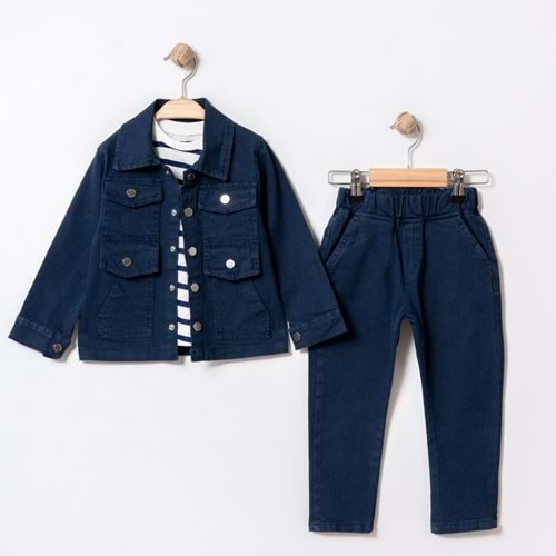 Ecoo 3695 Erkek Ceketli 3lü Takım