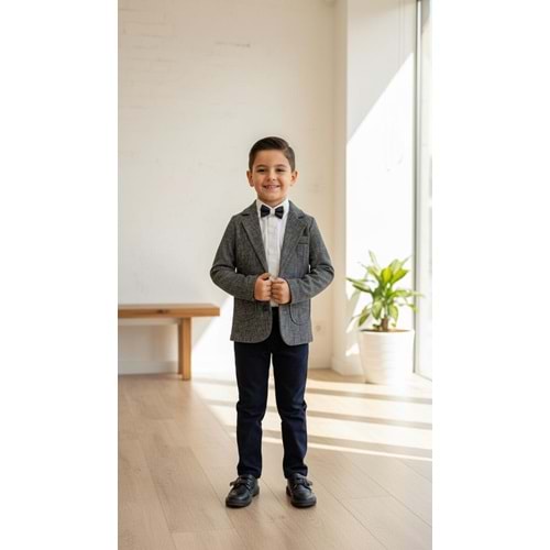 Weeny Kids 1660 3lü Erkek Takım 5 Yaş ANTRASİT