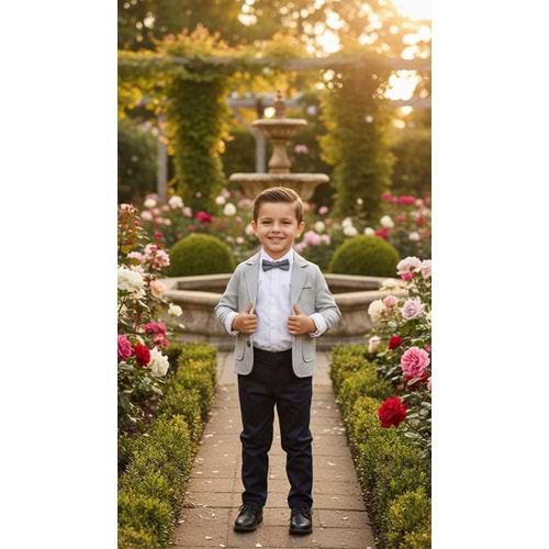Weeny Kids 1642 3lü Erkek Takım 4 Yaş GRİ
