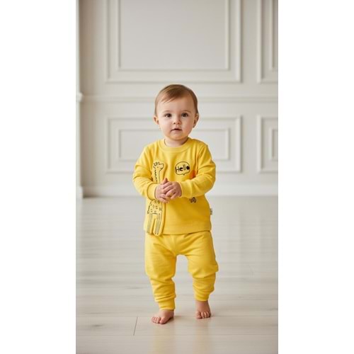 Zeo Kids 2227 Hello Zürafa 2li Takım 6 Ay SARI