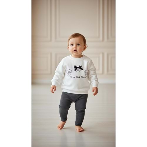Pandax 1001 Taş Fiyonk 2li Takım 12-18 Ay BEYAZ