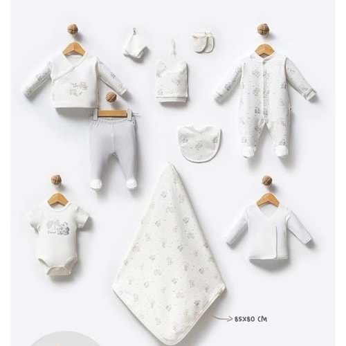 By Bubbles 2900 Tropical Island 10lu Hastane Çıkış Seti Gri