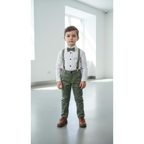 Lorio Kids 717 Desenli Salopetli Takım