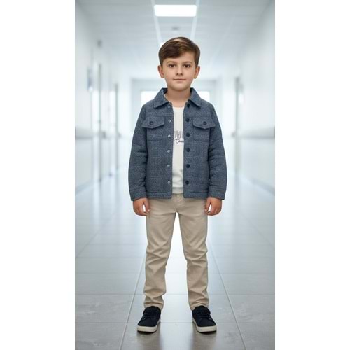 Ecoo Kids 3746 Jakarlı Ceketli 3lü Erkek Takım 7 Yaş LACİVERT