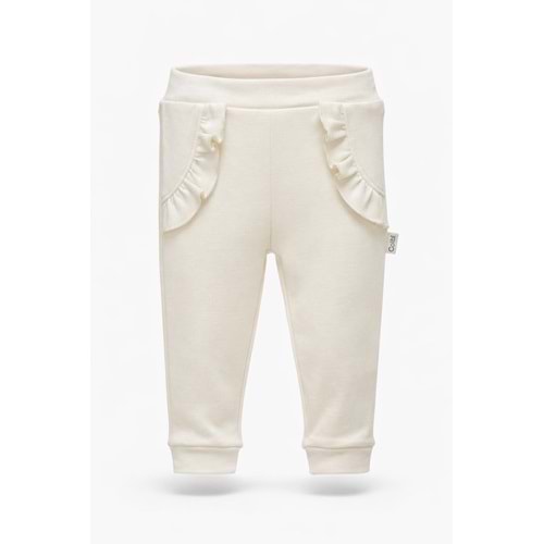 Colbi Baby 1057 Cebi Fırfırlı Pantolon 3-6 Ay Ekru