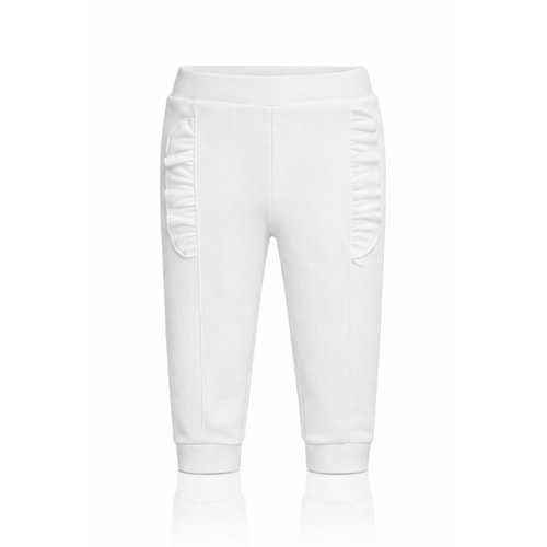 Colbi Baby 1055 İnce Rapor Fırfırlı Pantolon 12-18 Ay Beyaz