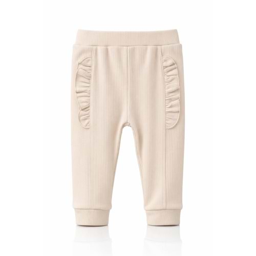 Colbi Baby 1054 İnce Rapor Fırfırlı Pantolon 0-3 Ay Vizon