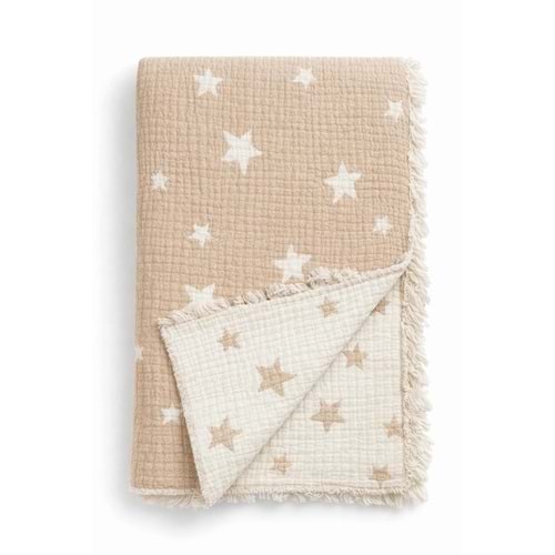 Colbi Baby 5118 4 Kat Dolgulu Yıldız Desen Battaniye 120x110