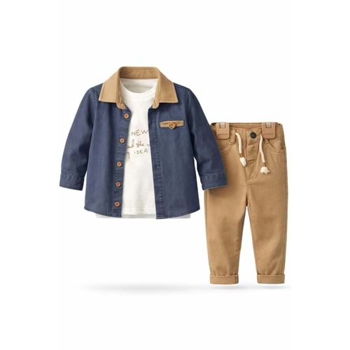 Karavan Baby 7720 Erkek 3lü Takım 18-24 Ay MAVİ