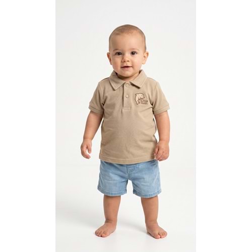DbMoon 5009 Dolphin Lacoste Şortlu Erkek Takım 6-9 Ay KAHVE