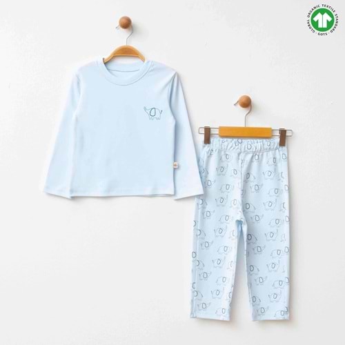 Eslenza Baby ESL-2217 2li Pijama Takımı 2 YAŞ MAVİ