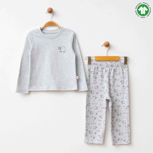 Eslenza Baby ESL-2218 2li Pijama Takımı 6 YAŞ GRİ