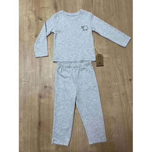 Eslenza Baby ESL-2218 2li Pijama Takımı 6 YAŞ GRİ