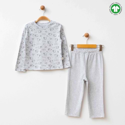 Eslenza Baby ESL-2219 2li Pijama Takımı 4 YAŞ GRİ
