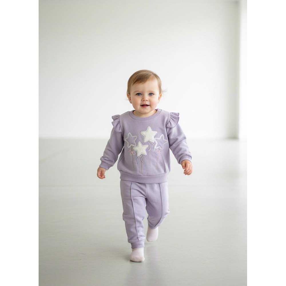 Piccola Mia Parlak Yıldız Nakışlı 2li Takım