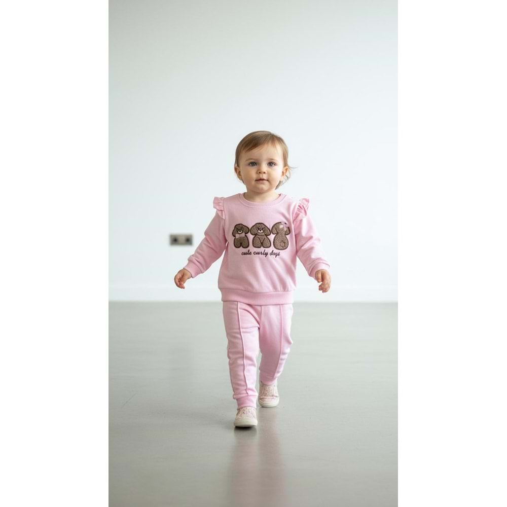 Piccola Mia Köpek Nakışlı 2li Takım