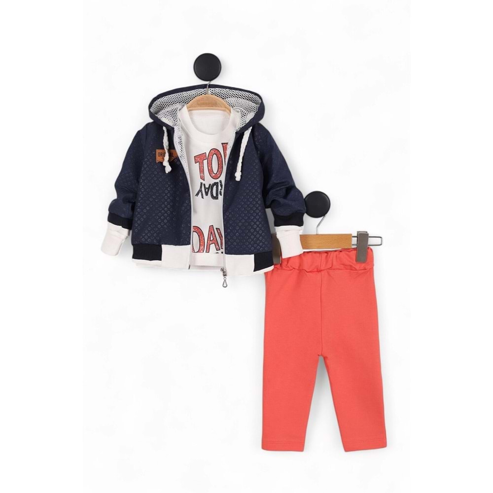 Zeo Kids 2189 Today Yağmurluk 3lü Takım 6 Ay LACİVERT