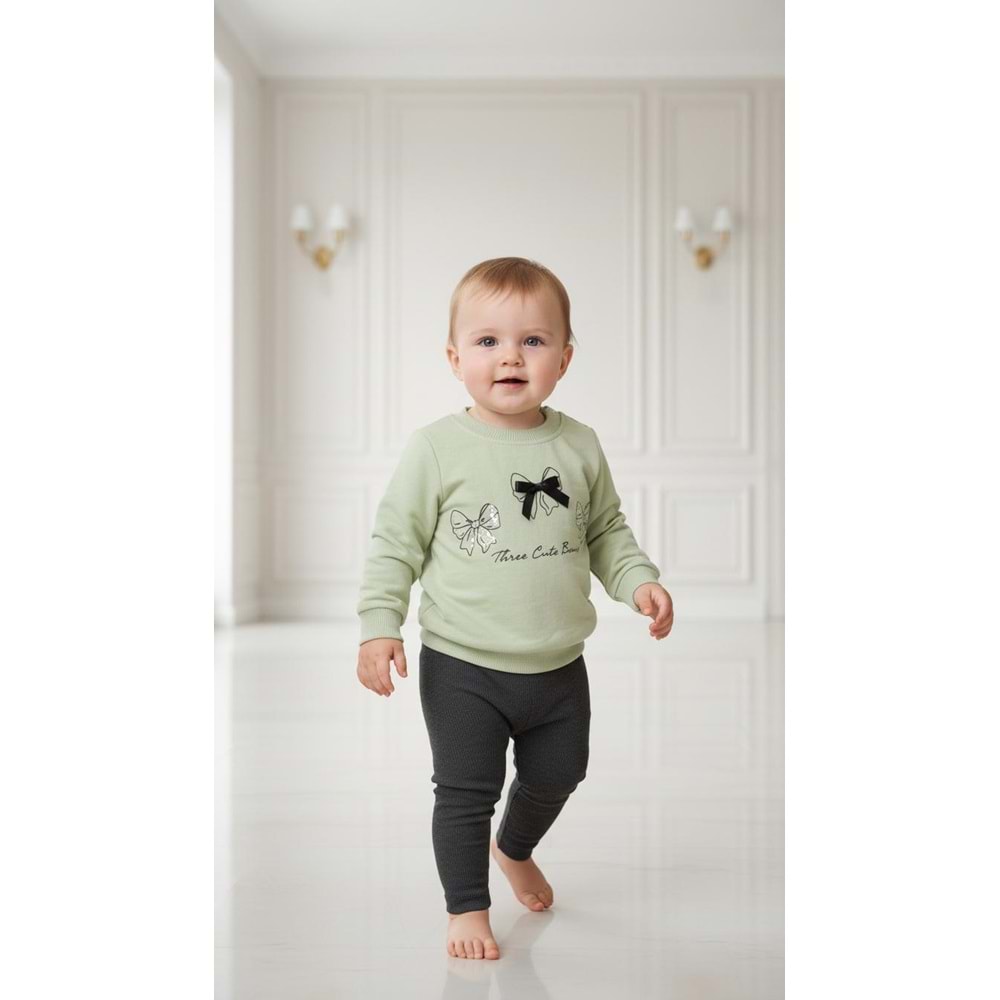 Pandax 1001 Taş Fiyonk 2li Takım 9-12 Ay YEŞİL