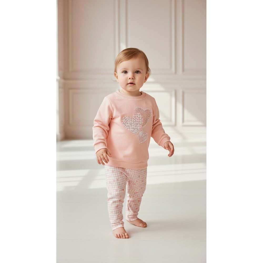 Pandax 1042 Kalpli 2li Takım 12-18 Ay PEMBE