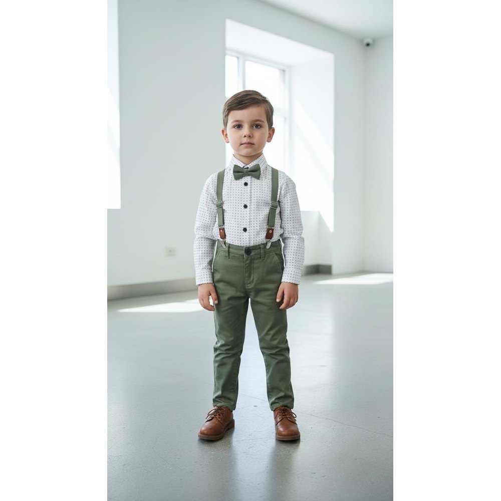 Lorio Kids 717 Desenli Salopetli Takım