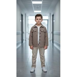 Ecoo Kids 3746 Jakarlı Ceketli 3lü Erkek Takım