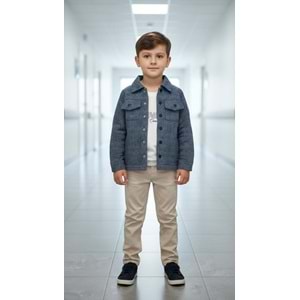 Ecoo Kids 3746 Jakarlı Ceketli 3lü Erkek Takım