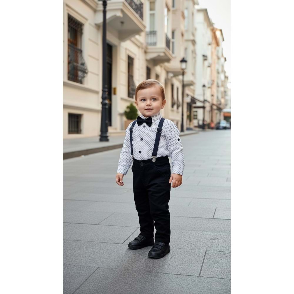 Comfort Baby 872 Desenli Salopetli Takım