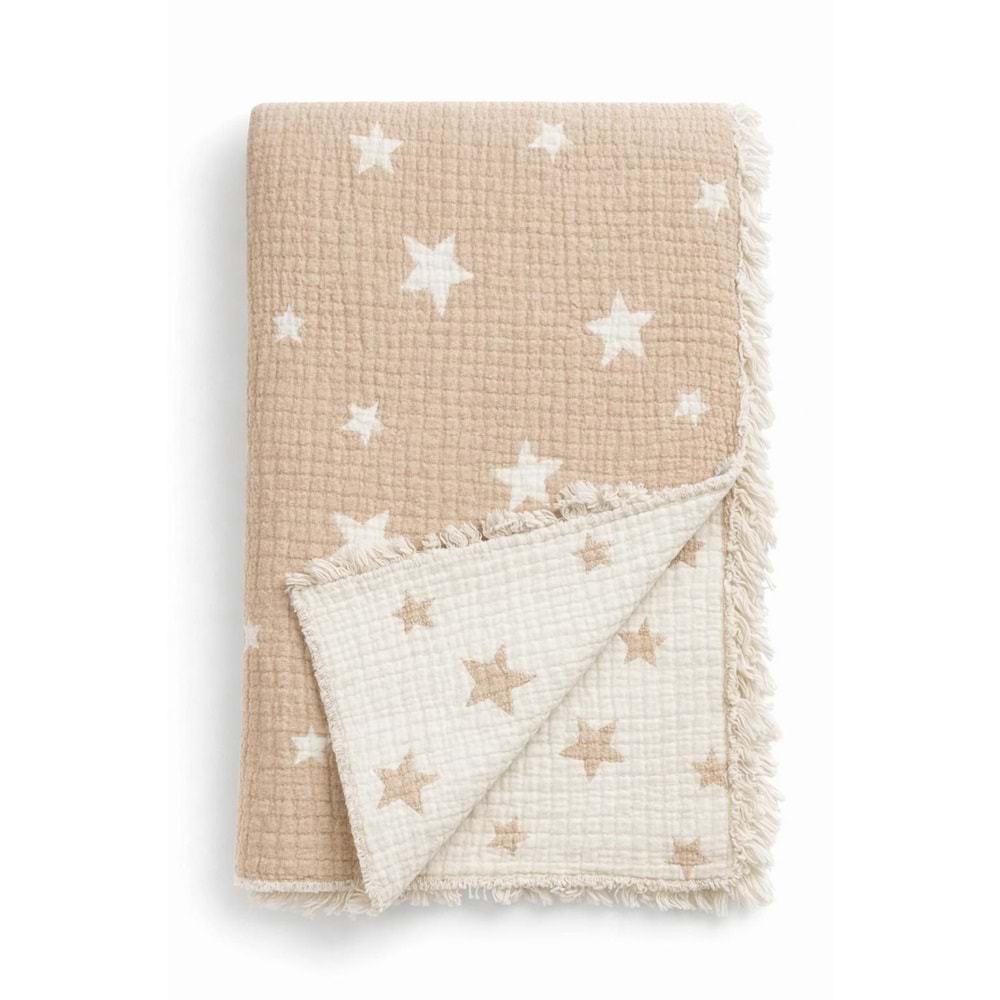 Colbi Baby 5118 4 Kat Dolgulu Yıldız Desen Battaniye 120x110