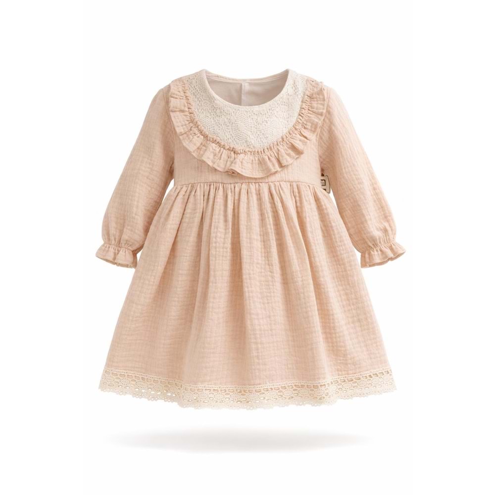 Minino 1351 Müslin Robalı Elbise