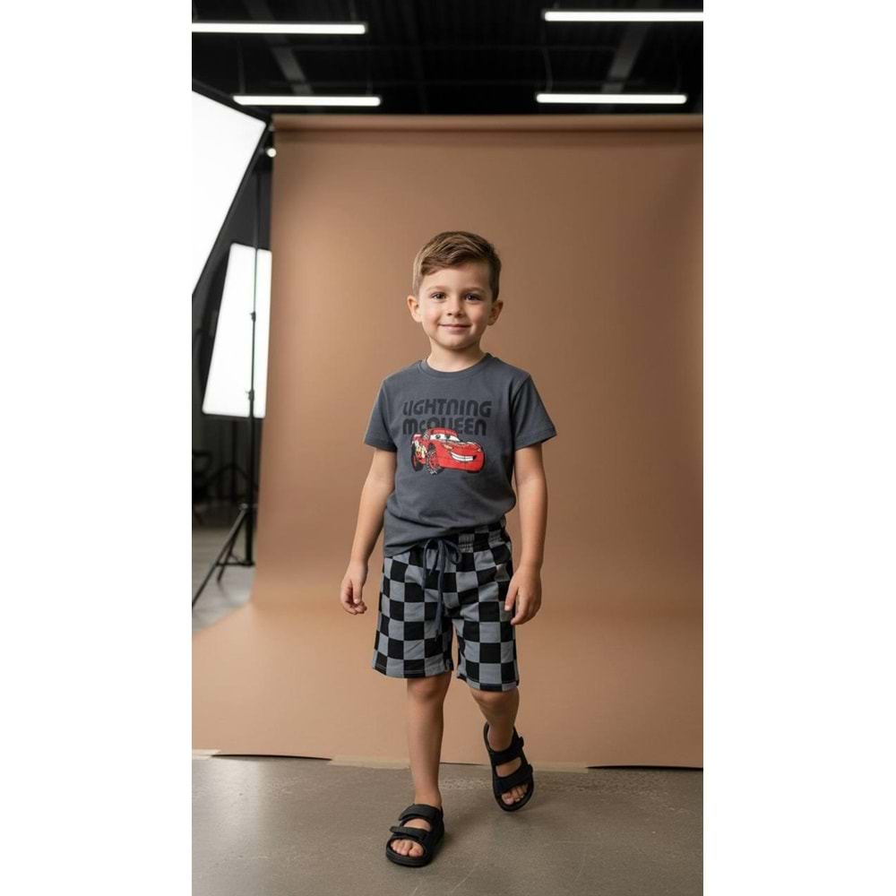 West Mcqueen Baskılı 2li Erkek Şortlu Takım