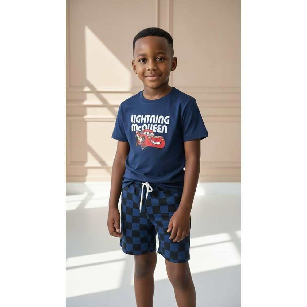 West Mcqueen Baskılı 2li Erkek Şortlu Takım